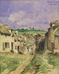 Eine Straße in Saint-Germain, Seine-et-Oise, 1866